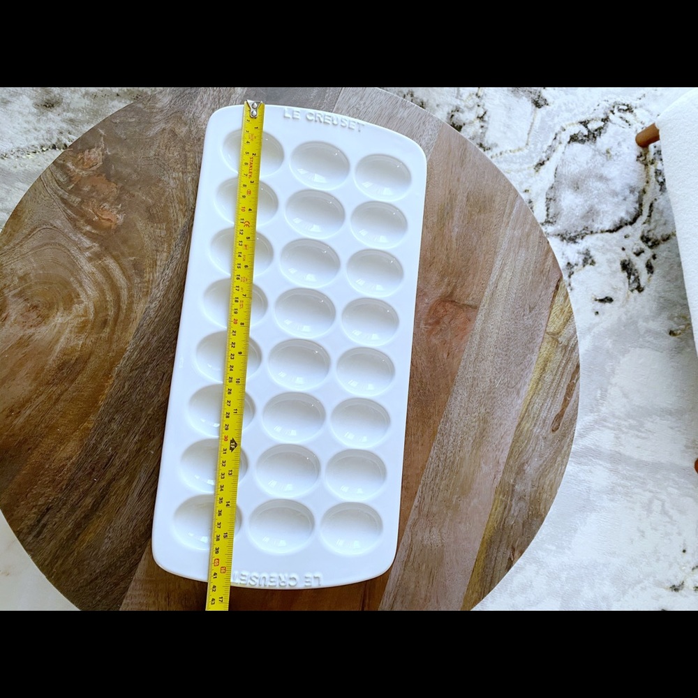 Le Creuset deviled egg platter in WHITE